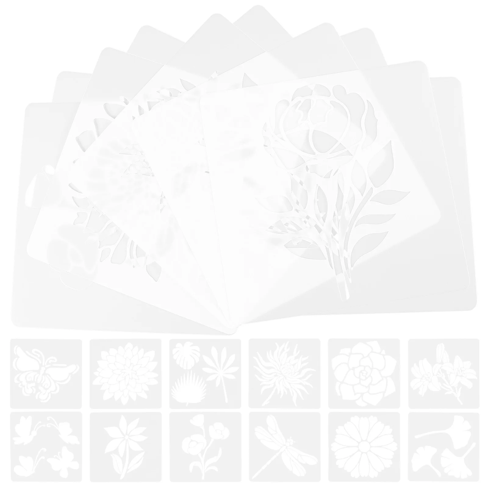 

36Pcs Painting Templates Hollow-Out Design Drawing Stencils for DIY Wall Decor Canvas Home Art Projects Plastic Reusable