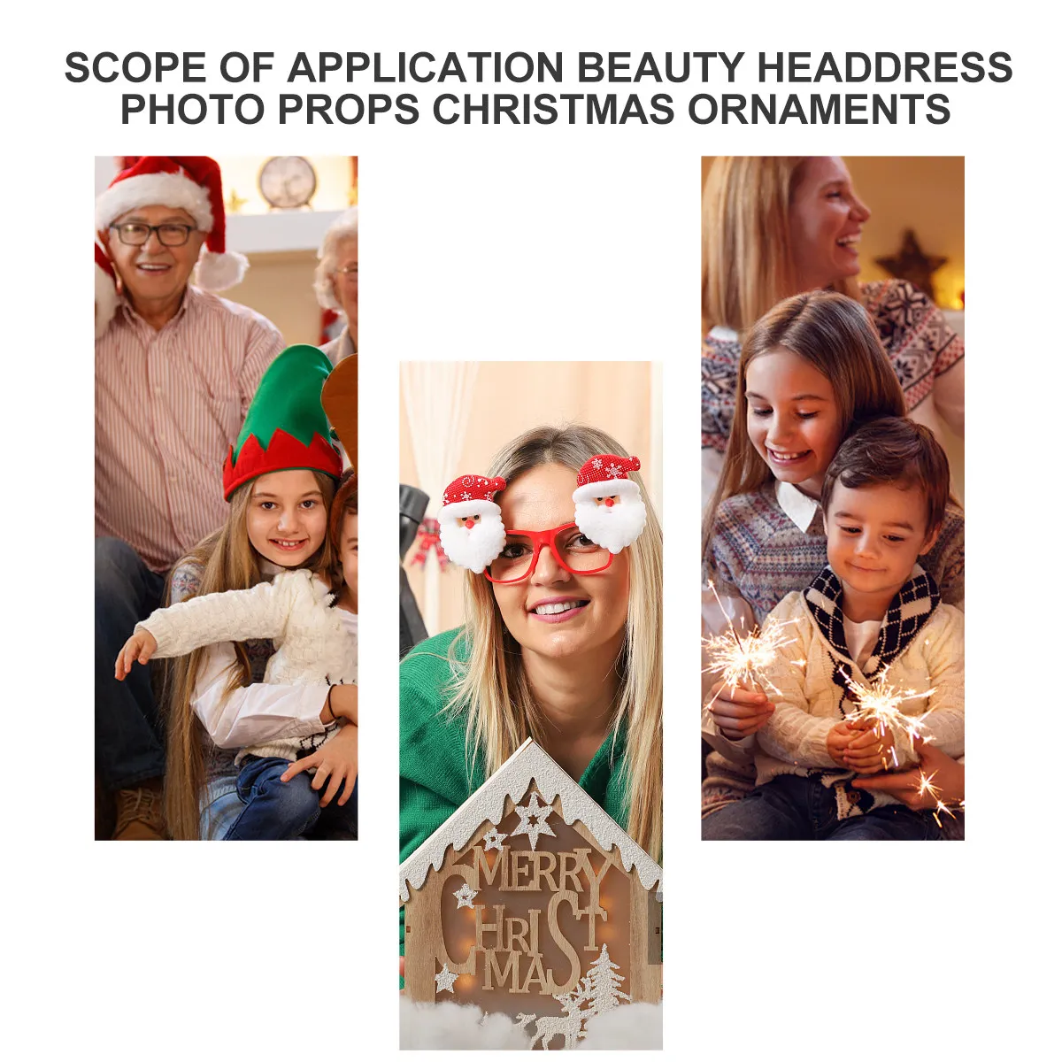 2Pcs Adorable Realistic Antler Hair Band Christmas Headpiece Lightweight Non Deformation Holiday Party Festival Photo Prop Xmas