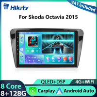 Hikity 10.1 ''4G WIFI Car Radio For Skoda Octavia 2015 Multimedia Player 8 + 128G Carplay Android Auto AI Voice 8Core FM Car Audio