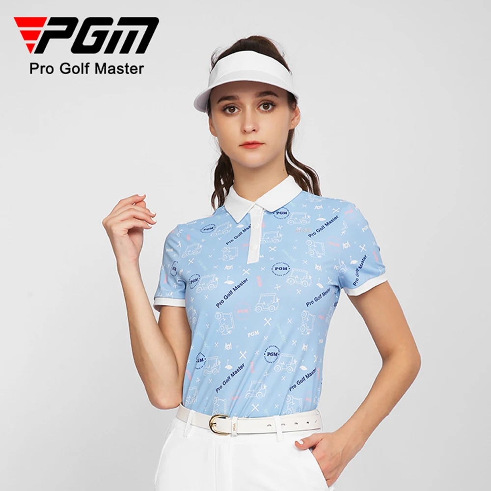 Wiosenno-letnia nowa damska koszulka golfowa z krótkim rękawem sportowa koszulka typu Slim Fit oddychająca i wygodna szybko wysuszona koszulka Polo