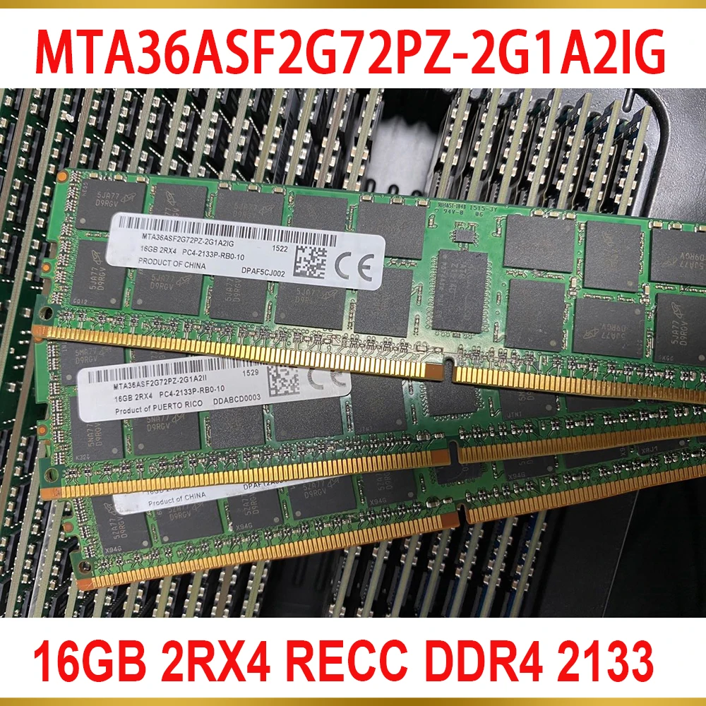 1 Uds. Para MT RAM 16G 16GB 2RX4 RECC DDR4 2133 memoria MTA36ASF2G72PZ-2G1A2IG