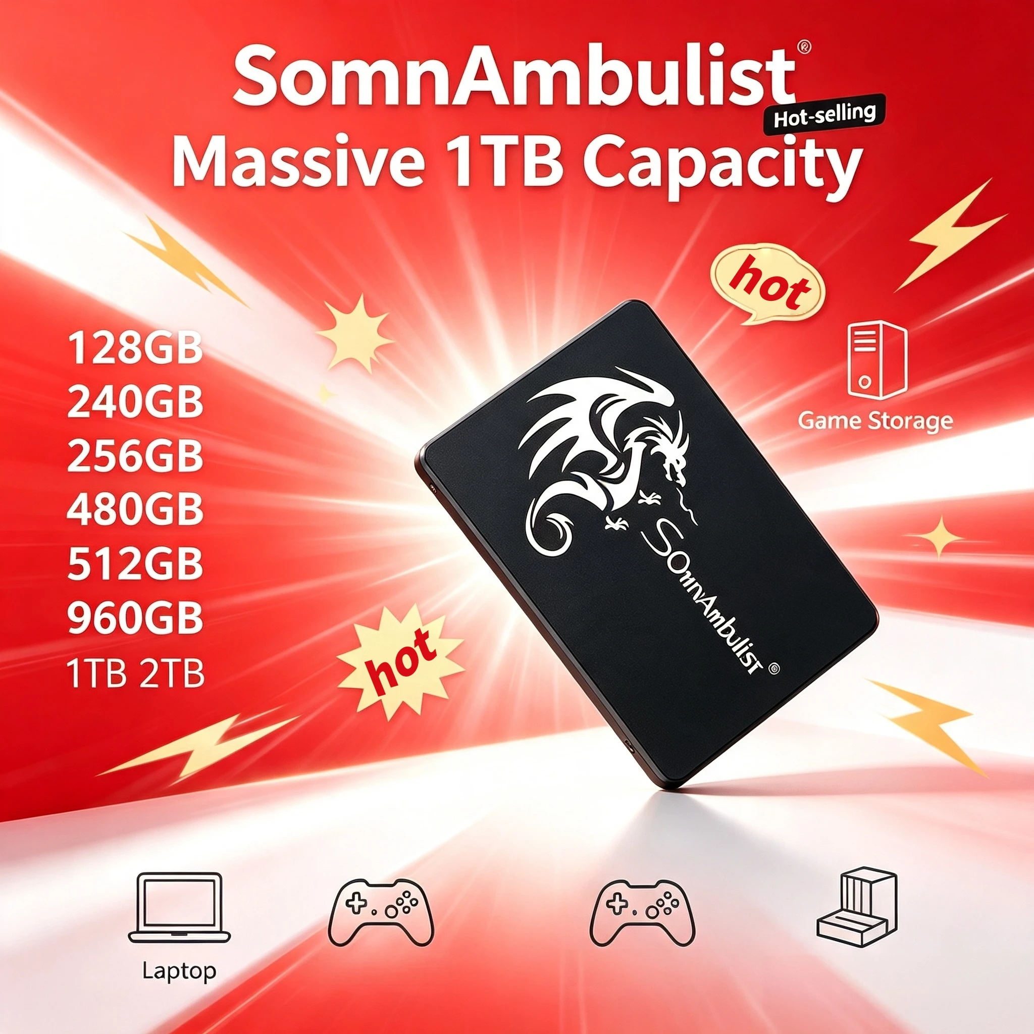 新しいsomnambulist-128gb-240gb-256gb-480gb-512gb-960gb-1tb-2tb-25インチ-sata3内蔵ssd-ノートパソコン-デスクトップpc-プロ用
