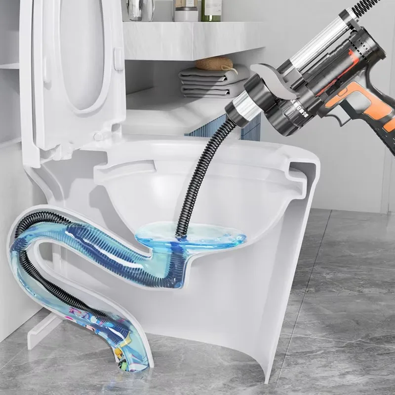 Pulisci senza fili, batteria ricaricabile, WC, cucina, tubi idraulici, strumento di dragaggio, draga fognaria