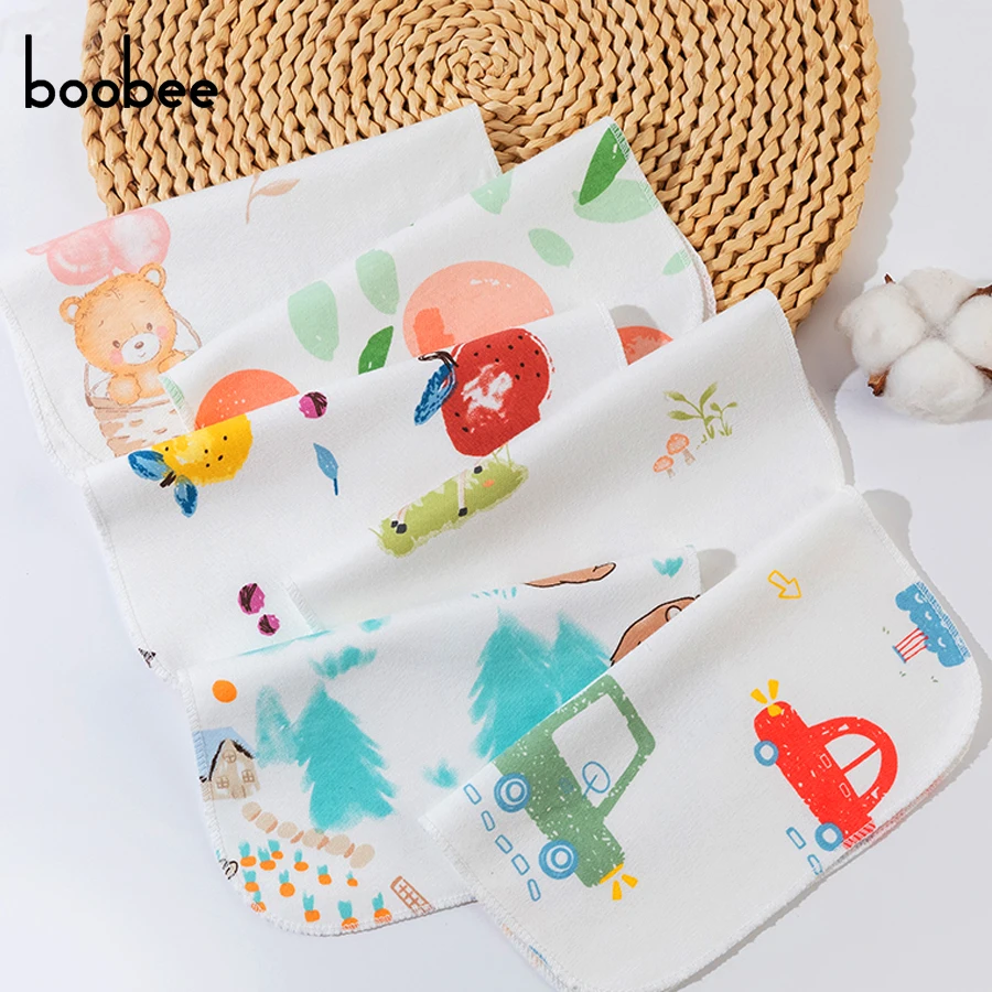 6Pcs Ultra Soft and Comfortable Baby Nursing Towels, Multi-Purpose Drool Towels, Cute and Adorable Printed Patterns, Machine Washable, Newborn Baby Supplies Towels, Newborn Small Square Towels, for Babies
