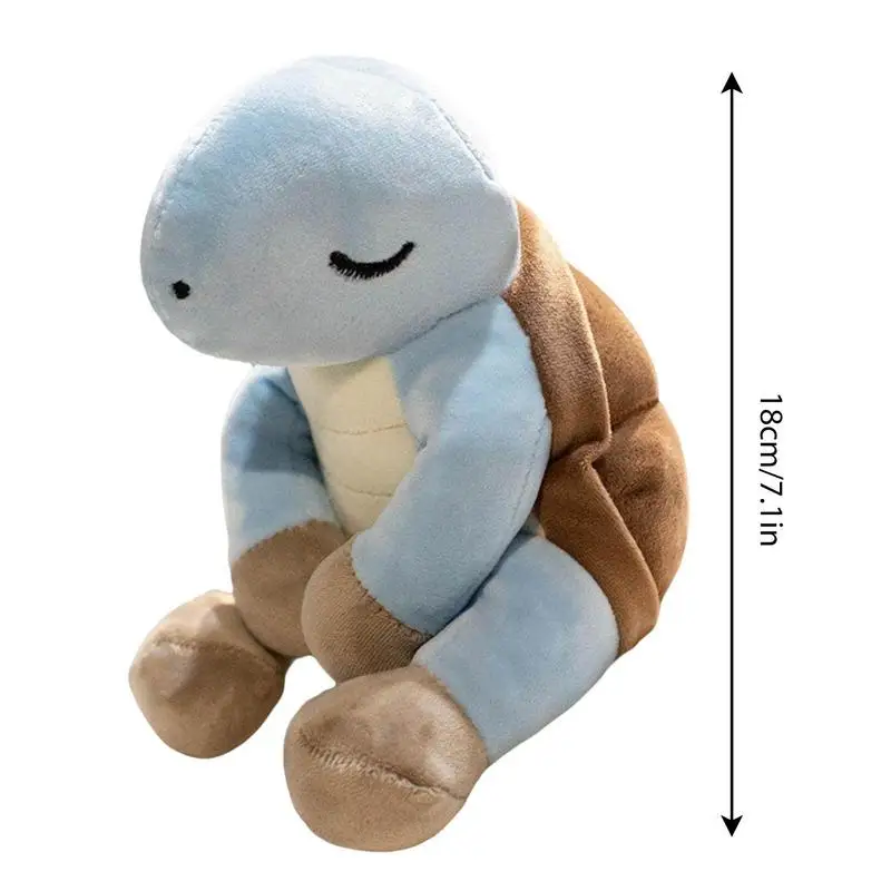 Muñeco de peluche de tortuga de 7 pulgadas con tela suave y relleno