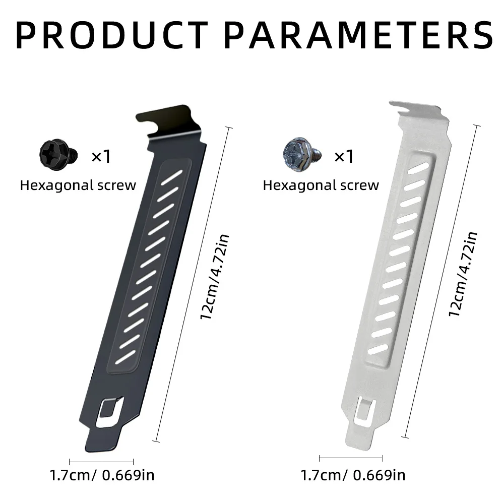 3/5Pcs Black White PCI Slot Dust Filter Blanking Plate, Ventilation PCI Bezel Cover With Screws For PC Case