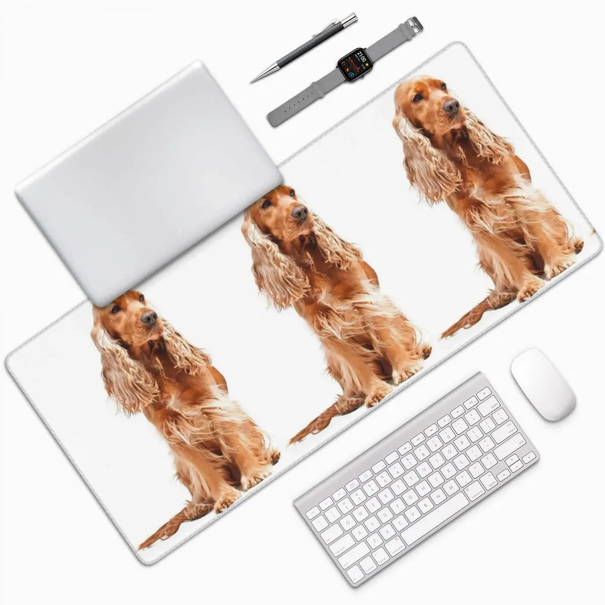 

Happy GoLucky Cocker Spaniel-мультяшная собака животное большой коврик для мыши компьютерная клавиатура коврик для мыши игровой ноутбук настольный коврик коврики