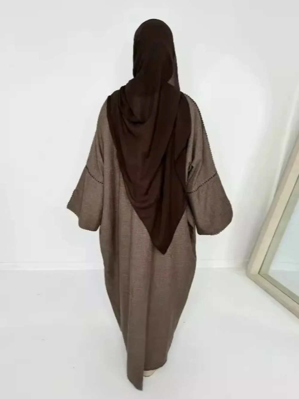 Ramadan Abayas Modest Long Dress Jalabiya Maroko Dubai Kaftan Islam Vestidos Arab Robe Eid Muslim Open Abaya Women Dresses