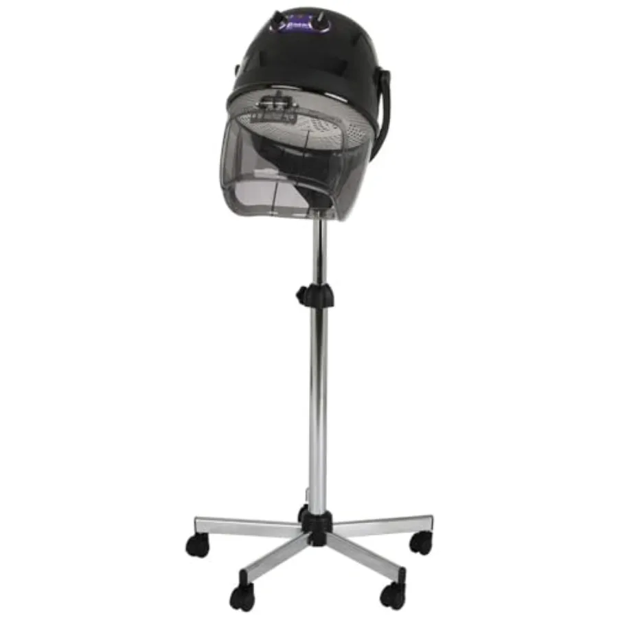 

Pibbs 514 Kwik Dri 1100W Professional Salon Hair Dryer with Timer Temp Control Adjustable Height Head Rolling Caster Base Flip-