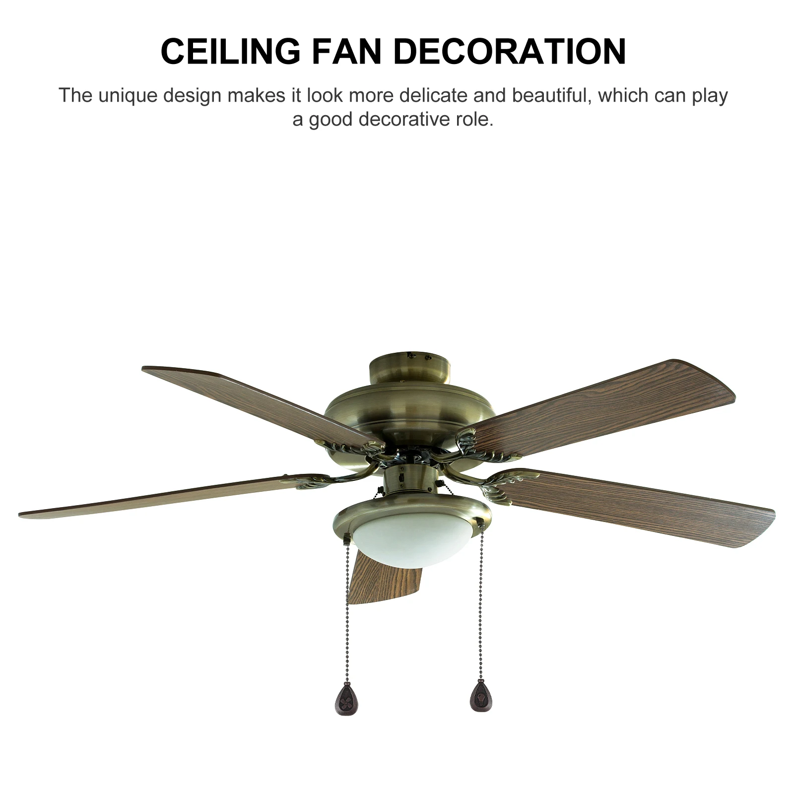 

4Pcs Fan Ceiling Light Pull Chain Pendant Extenders Retro Style Durable Metal Light Pull Chain Extension Decoration