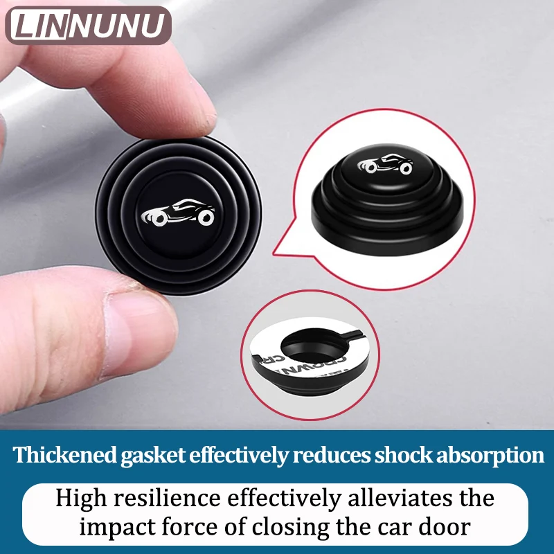 ﻿ LINNUNU Car Door Shock Absorber Pads Buffer Bumper Anti-collision Shock Absorbing Gasket For Leapmotor C10 Sound Insulation