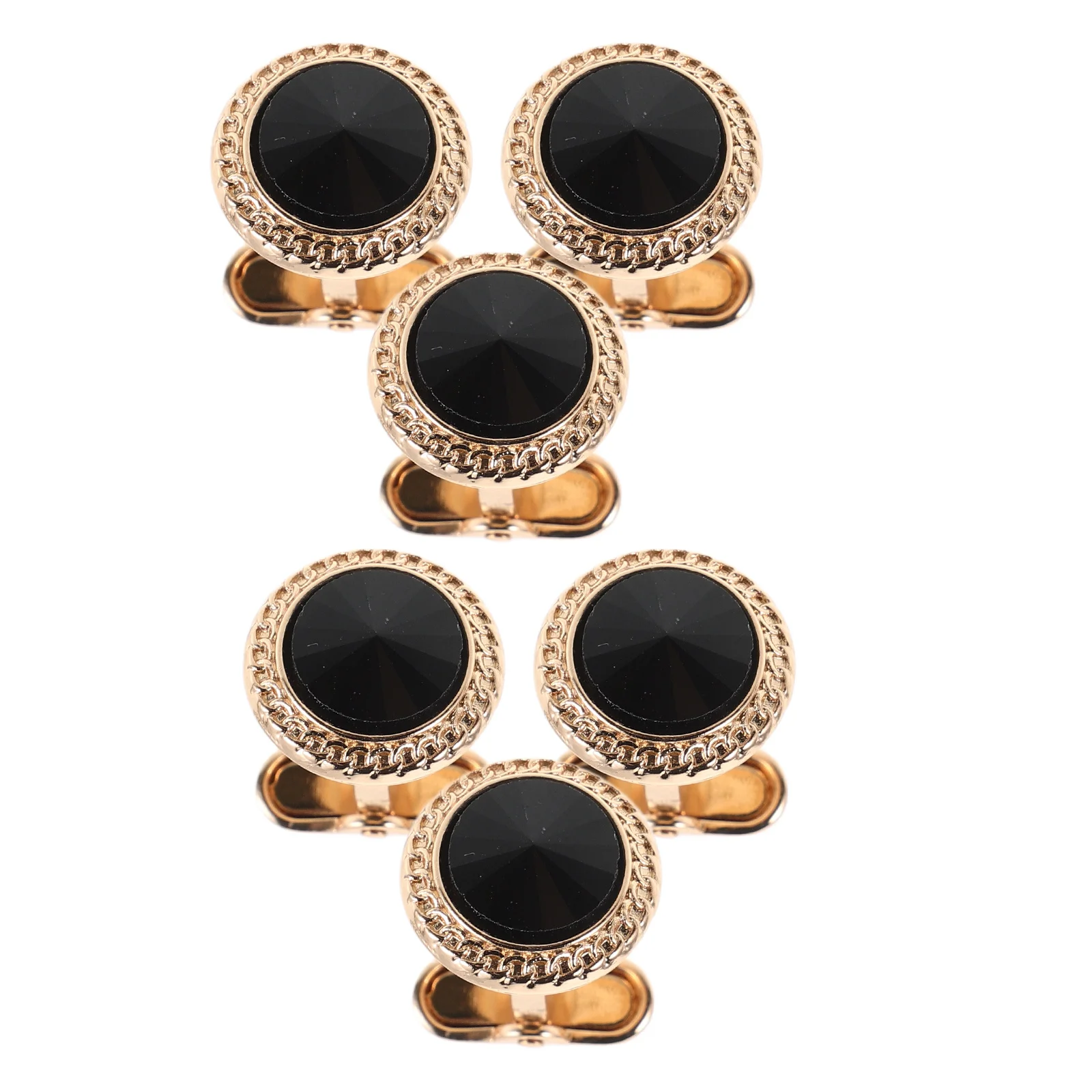 

3Pairs Wedding Formal Suit Button Covers Round Black Cufflinks Elegant Shirt Buttons Accessories Tuxedo Business Men Cuff Sleeve