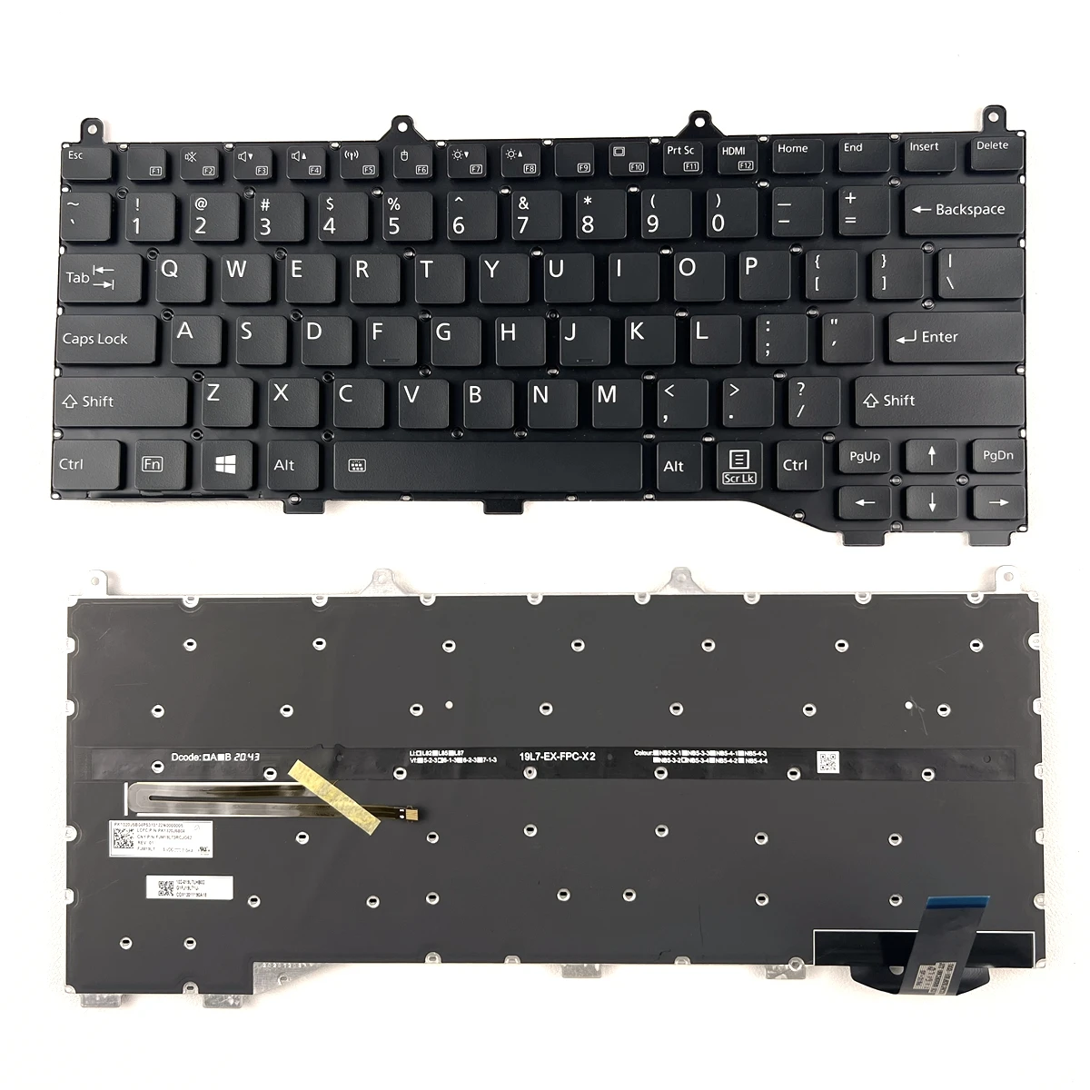 

US Backlit Laptop Keyboard(Without Frame) For Fujitsu U9310 U7310 U8310 Series FJM19L73USJG62