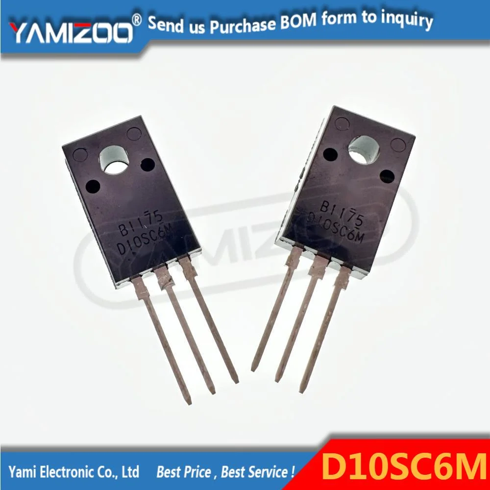 1pcs D10SC6M D10SC6MR 10 Ampere 60 Volt Dual Common Anode Schottky Barrier Half Bridge Rectifier TO-220F Diode New Original