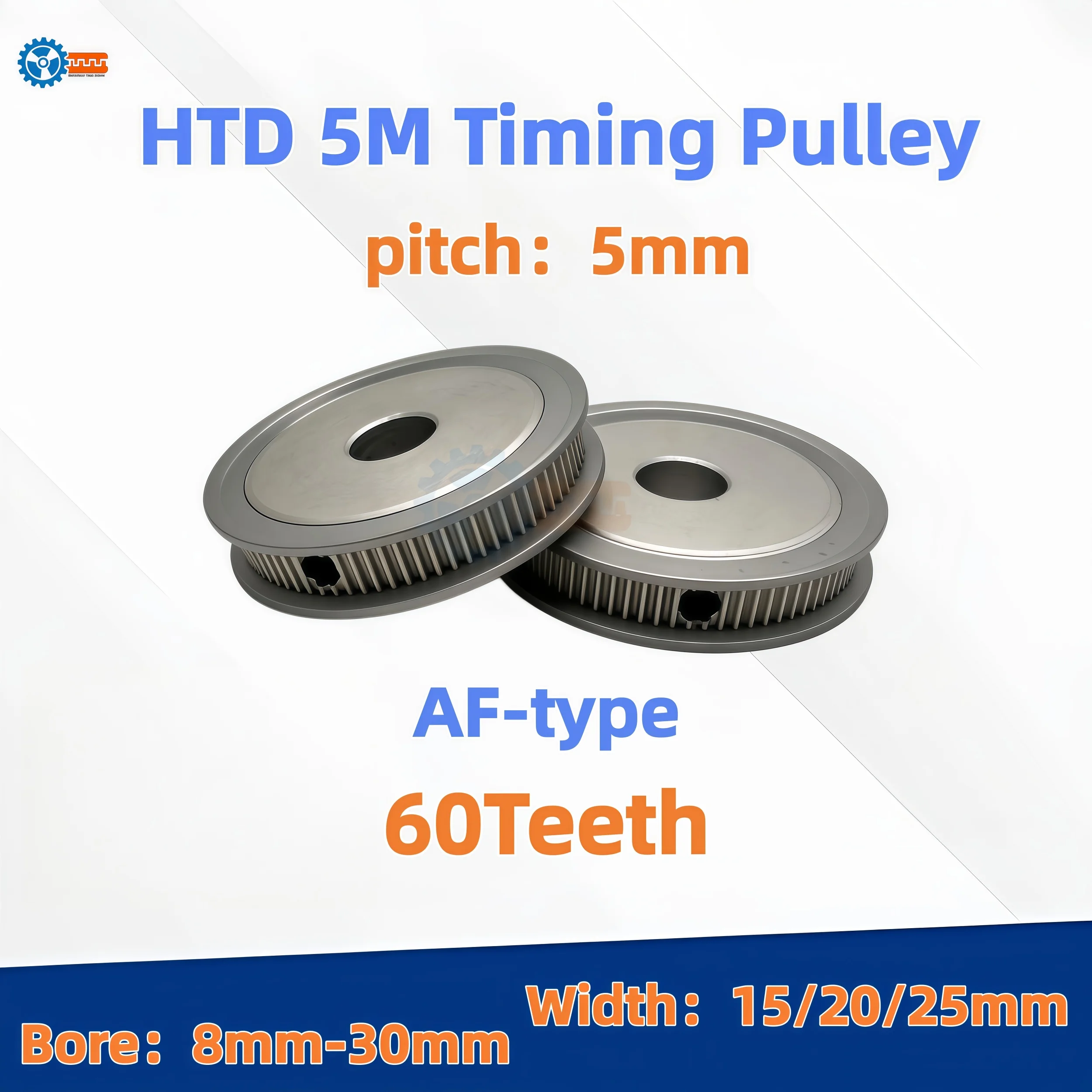 

HTD 5M 60 Teeth Timing Pulley Bore 8‑30mm Fit 15‑25mm Width Belt High Precision Synchronous Pulley for CNC 3D Printer