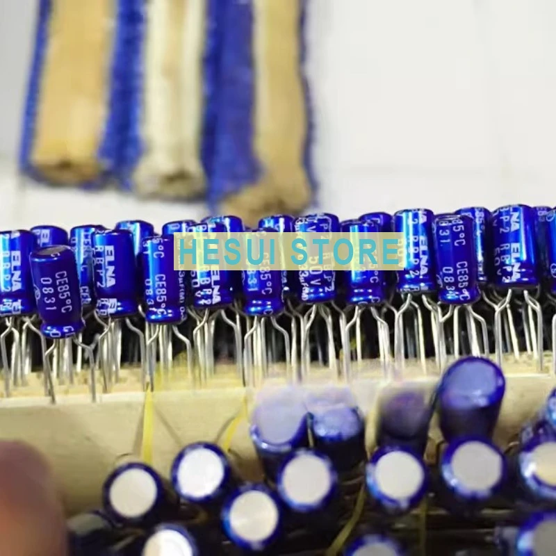 10PCS No polarity, audio fever capacitor 50V0.33UF 5X11 RBP2 blue robe 85 degrees
