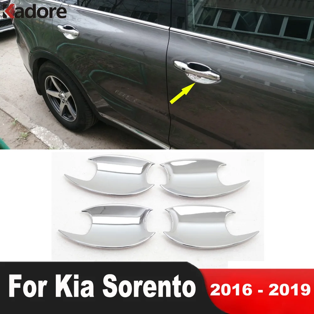 

Накладка на чашу боковой дверной ручки для Kia Sorento 2016 2017 2018 2019, хромированные наружные дверные ручки автомобиля, накладка на чашку, аксессуары