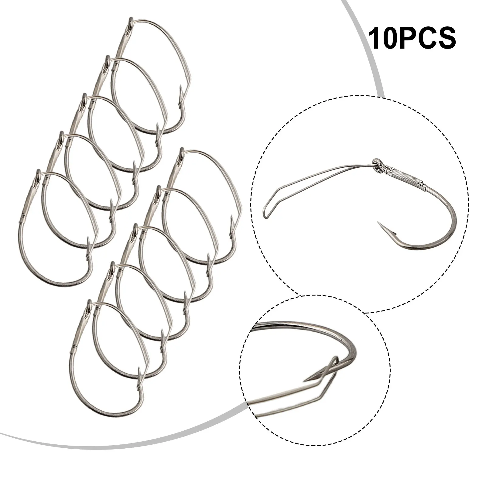 10PCS ganci da pesca spinati senza erbacce ganci per impianti di perforazione stravaganti basso in acciaio ad alto tenore di carbonio gancio per Gap