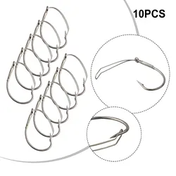 10PCS ganci da pesca spinati senza erbacce ganci per impianti di perforazione stravaganti basso in acciaio ad alto tenore di carbonio gancio per Gap singolo-Wide accessori per attrezzatura da pesca