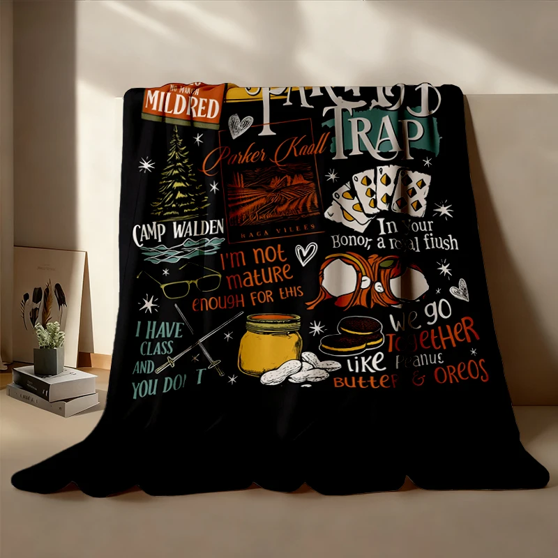 The Parent Trap Camp Walden Comfy Blanket, 90s Nostalgia Flannel Blanket, Hallie Parker Birthday Gift