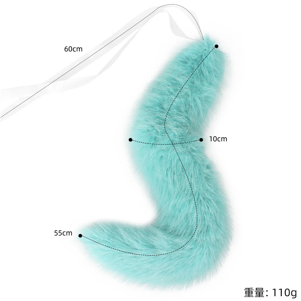 Queue de renard en peluche, Cosplay, queue de bête mignonne, spectacle de bande dessinée, accessoires queue de loup