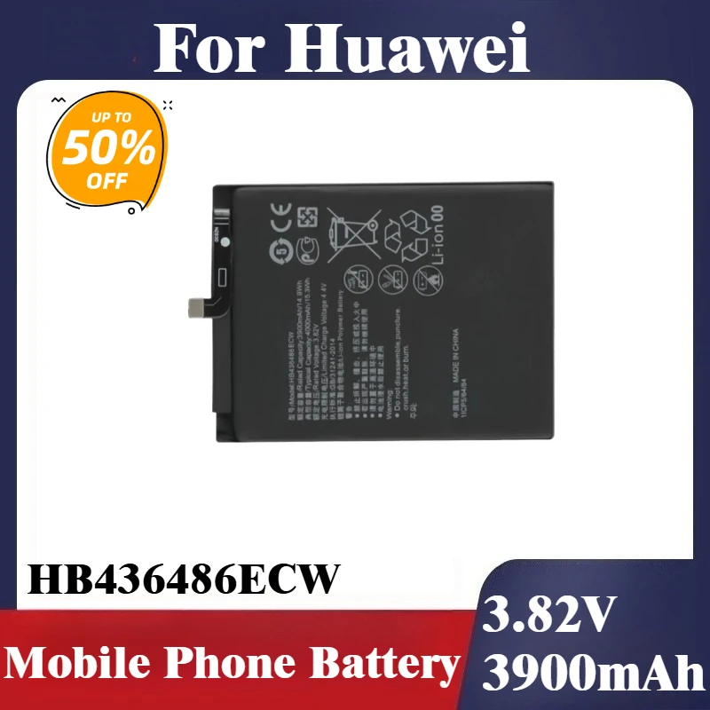 

Новый сменный аккумулятор для мобильного телефона HB436486ECW 3,82 В 3900 мАч для Huawei P20 Pro Mate10 Mate10 Pro Mate20