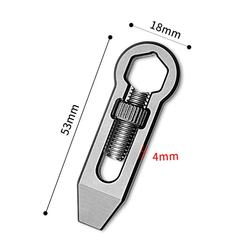 Multifunctional Titanium Alloy CT4 Mini Crowbar Take it with you wrench EDC TOOLS Keychain men toys Gift