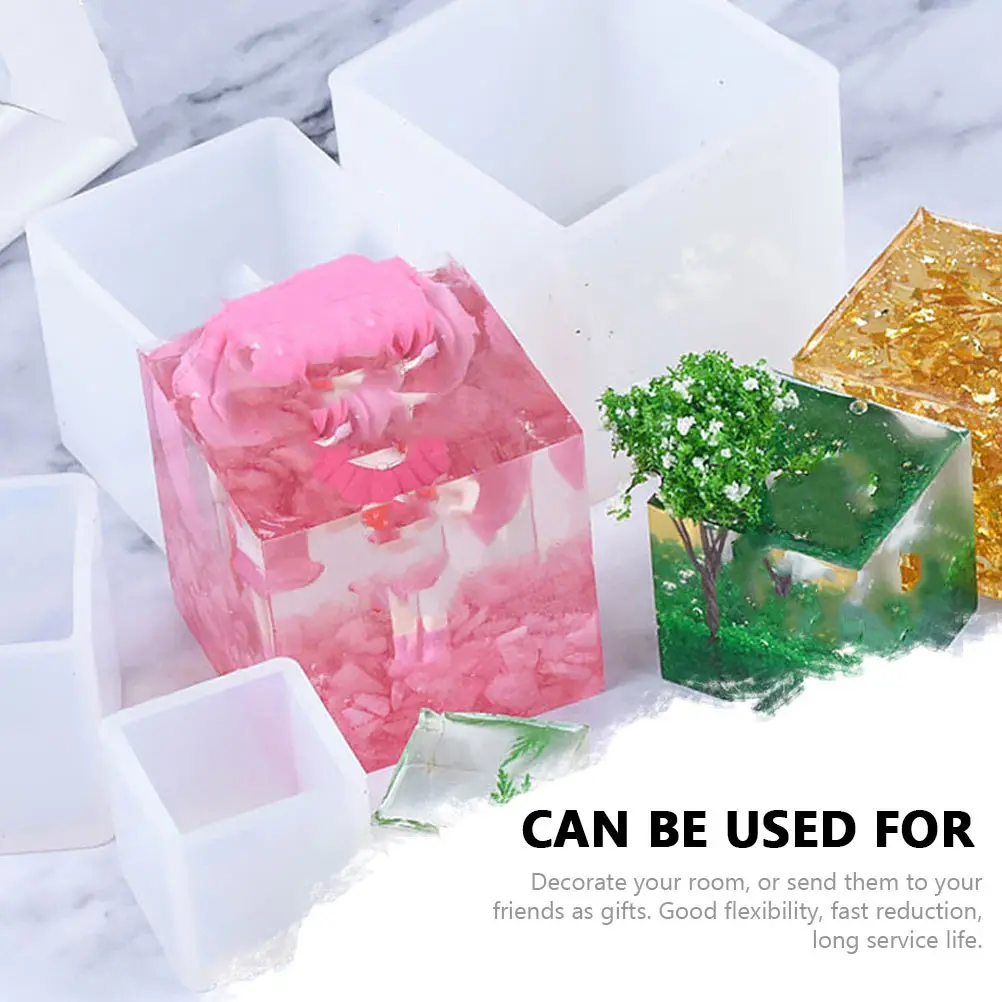 

Silicone Molds for Jewelry Cube Craft Square DIY Tools Decor Accessories Reusable Nonstick Easy Clean Crystal Dropper Mold Good
