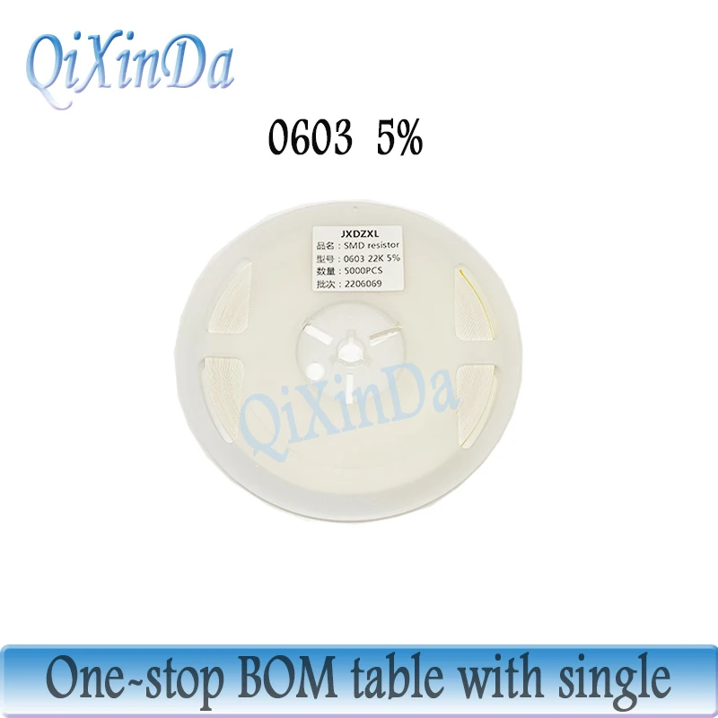 

5000 шт., резистор 0603 SMD 5% 0R-10M 0.1R 0.12R 0.39R 1R 3.3R 10R 24R 82R 1K 10K 51K 75K 100K 390K 470K 1M 820 M 4,7 M 6,8 M 9,1 M