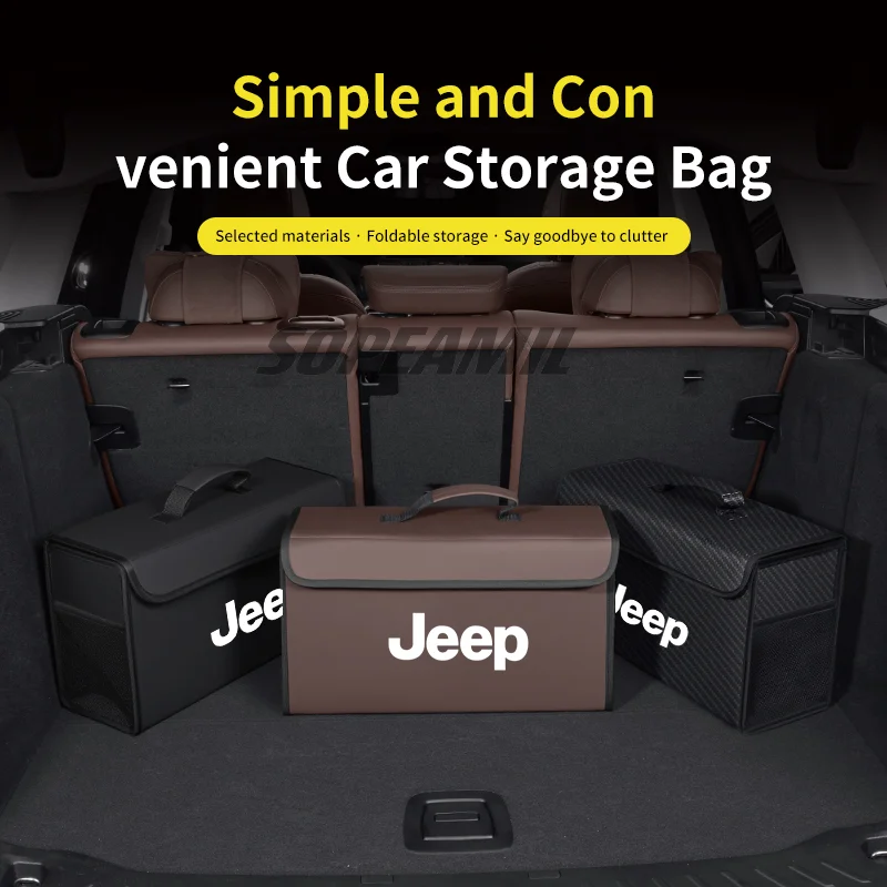 

Car Trunk Organizing And Storage Box For Jeep Cherokee Compass Patriot Renegade Trail-Hawk Wrangler JK TJ SRT Auto accessories