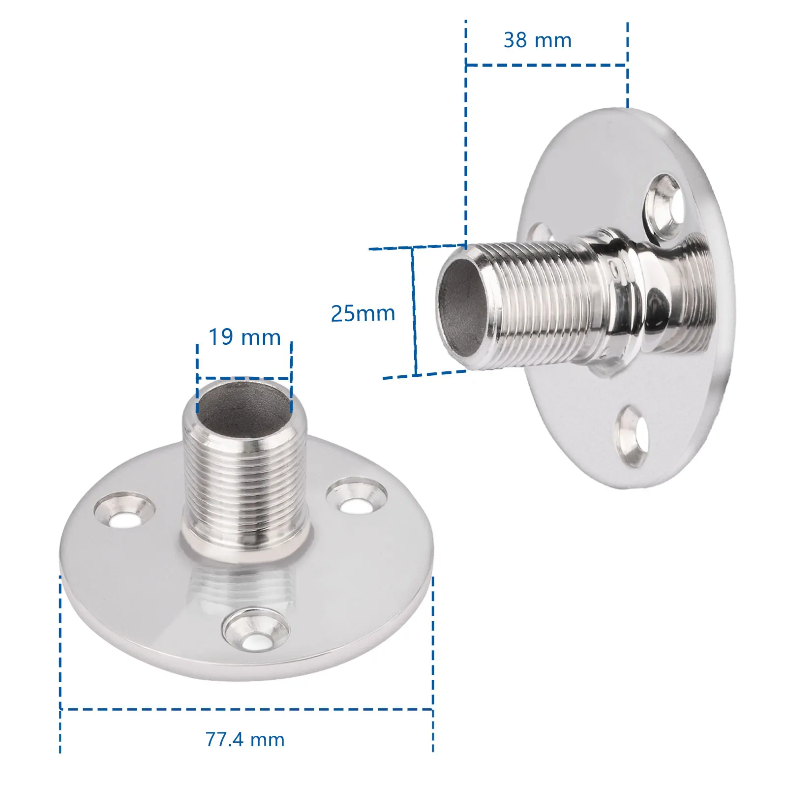 Superbat 316 stainless steel Antenna Mount bracket Ideal for all antennas with 1