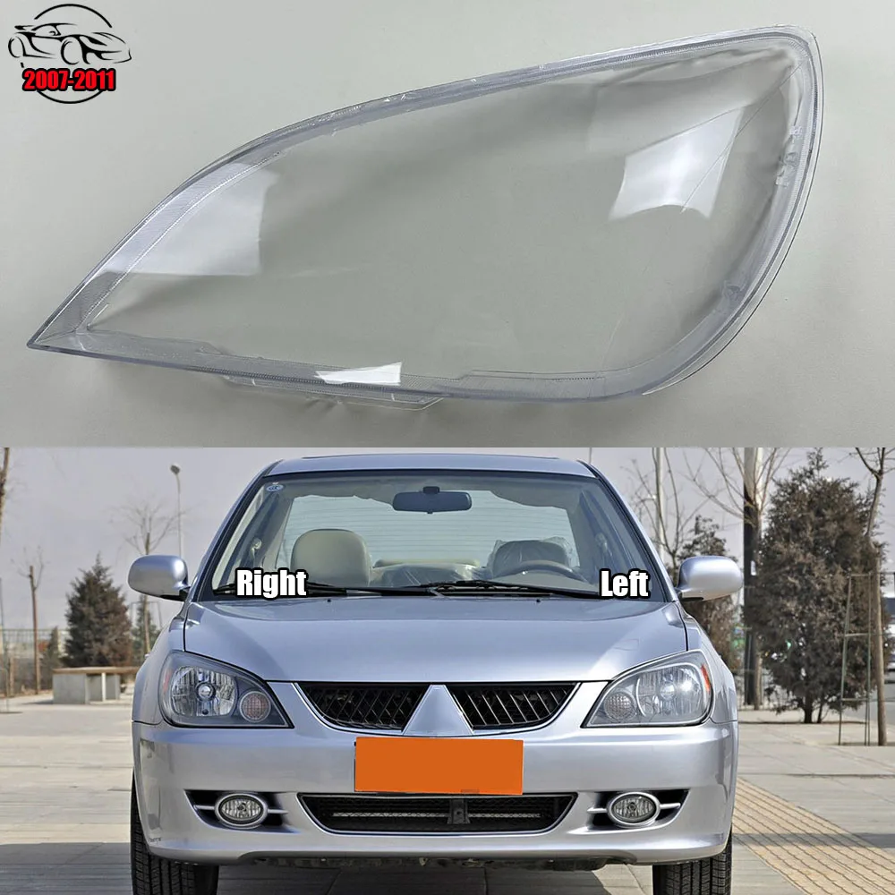 

For Mitsubishi Lancer 2007-2011 Headlamp Housing Transparent Lampshade Lamp Shell Masks Headlight Lens Cover Plexiglass