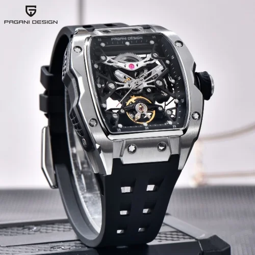 PAGANI DESIGN 2025 nuevo Reloj mecánico automático para Hombre 42mm moda Casual esqueleto cristal de zafiro Reloj de acero inoxidable para Hombre