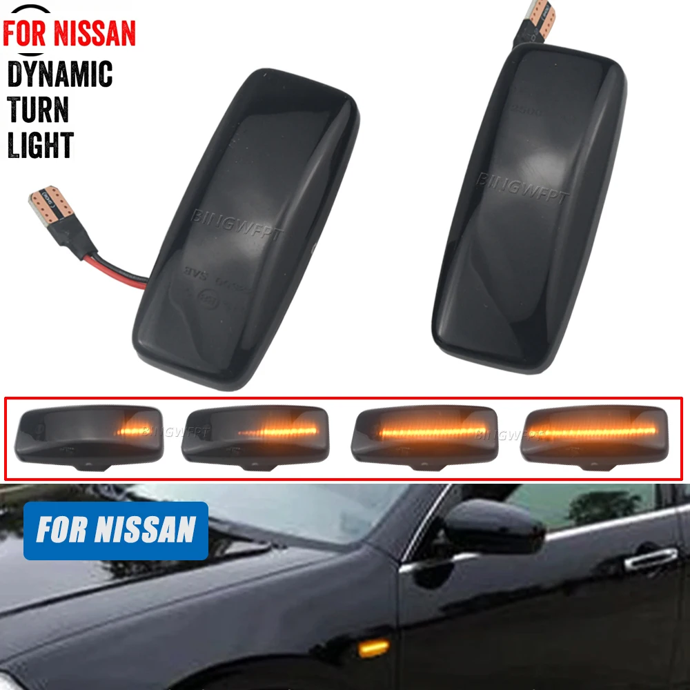 

Светодиодные динамические боковые габаритные огни указателя поворота для Nissan Teana Sylphy/Almera Bluebird Sunny Teana J31 Cefiro/Maxima Murano 06-11