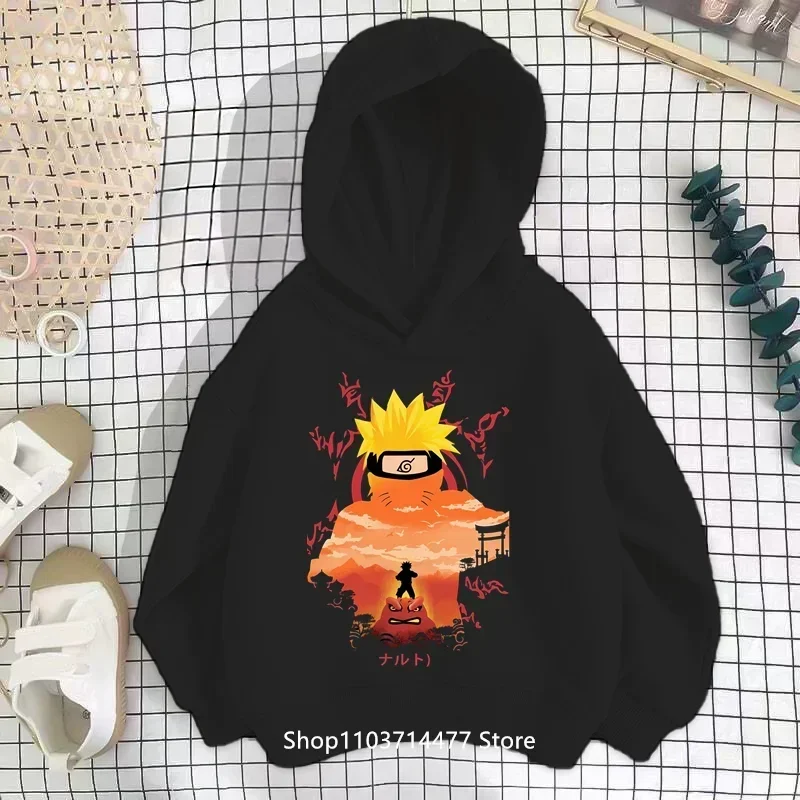 2024 Anime hoodie anak-anak hoodie katun animasi untuk anak laki-laki dan perempuan usia 3-14t