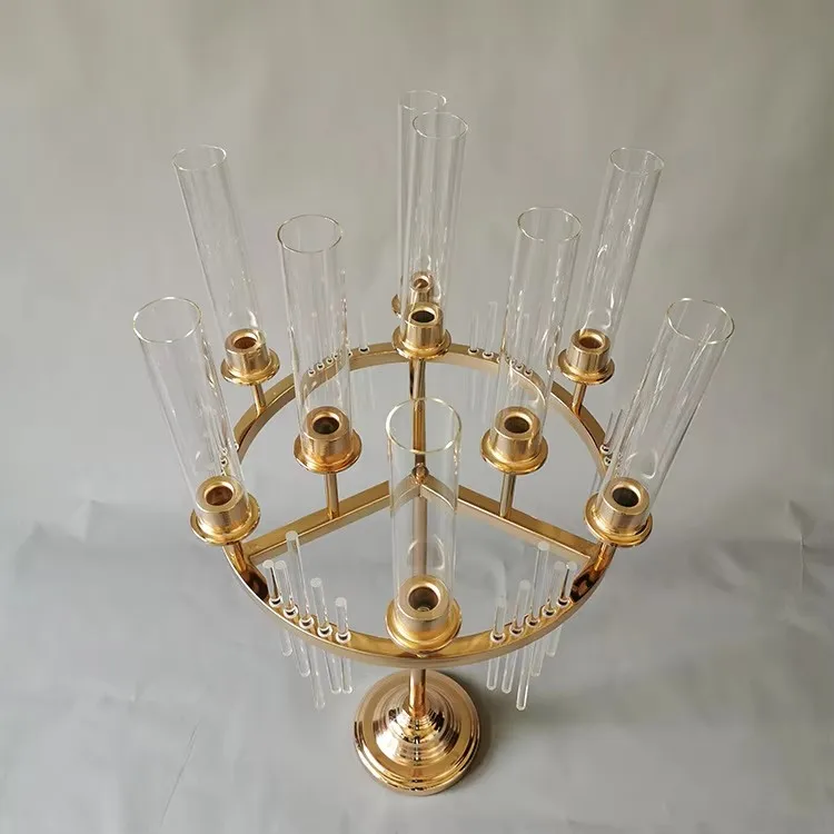 &c Unique Wedding Metal Head Candlestick Wedding Table Holiday Decoration Hotel Props  Candle Holder With Multiple Arms