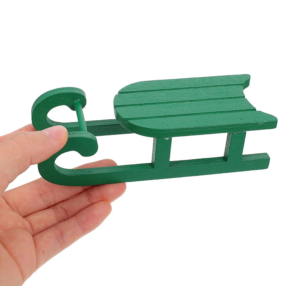 4 pezzi slitta ornamenti in legno decorazioni natalizie per il desktop festival per la casa ornamento squisito di Natale slitta