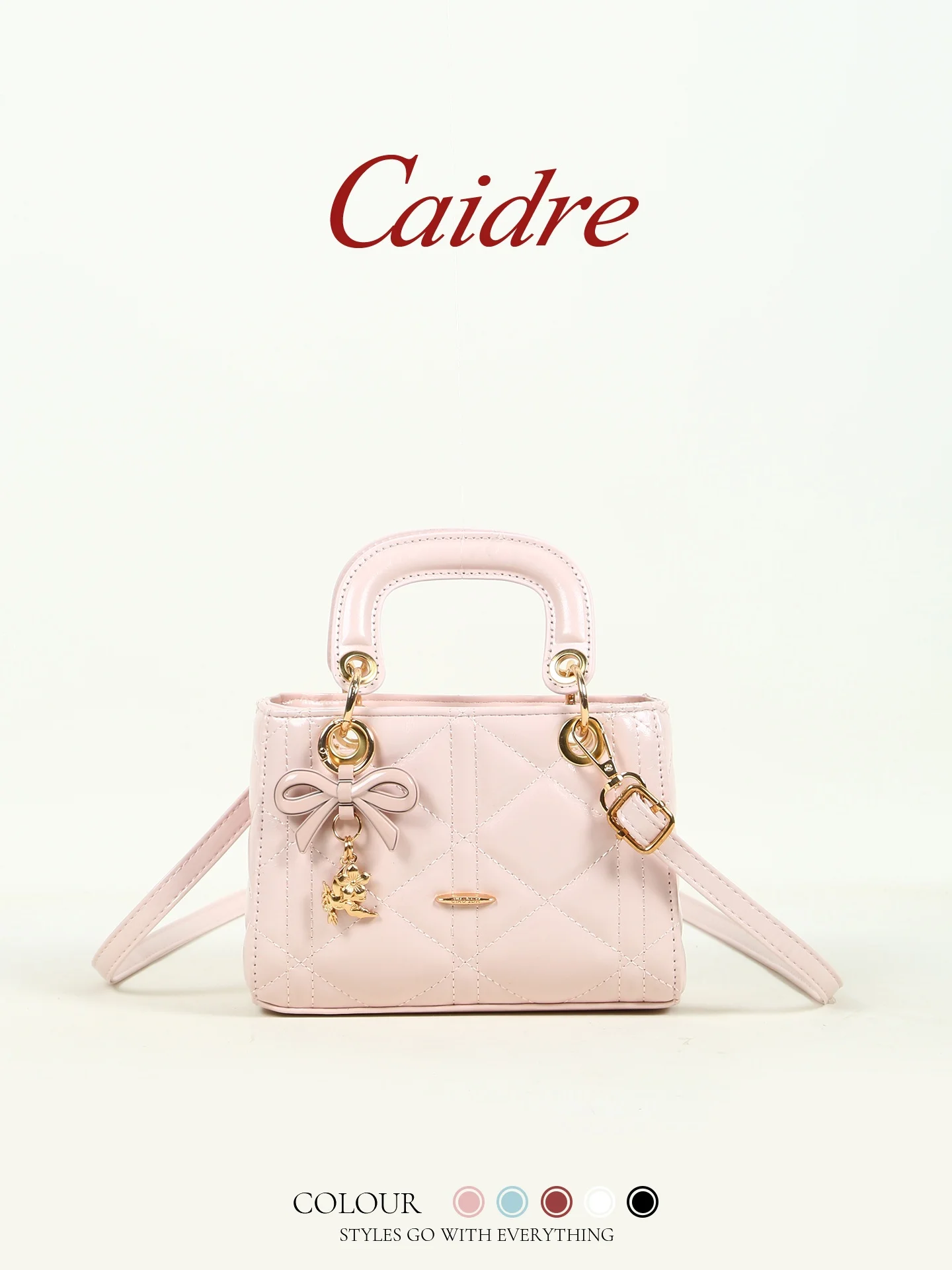 

Caidre Women's Birthday Gift Diamond Pattern Handbag Shoulder Bag Office Small Crossbody Bag Lightweight PU Leather Square Bag
