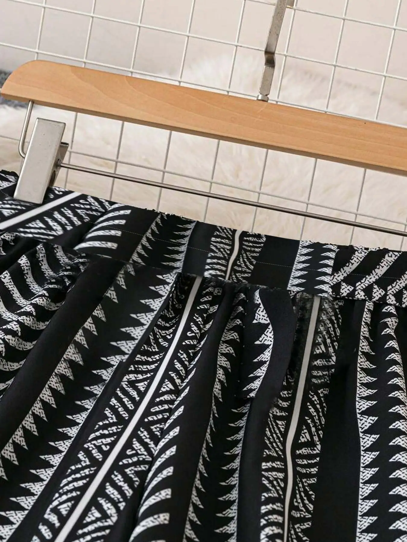 【مقاس كبير】 بنطال خصر بربطة عنق مطبوعة بالزهور، بنطال مريح كاجوال للارتداء اليومي، قيعان نسائية لجميع المواسم