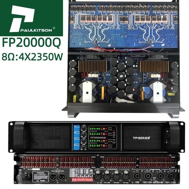 Paulkitson Amplifier FP20000q Class TD Professional 20000w Sound Equipment Amplifiers 4 Channel Audio Power Amplifier