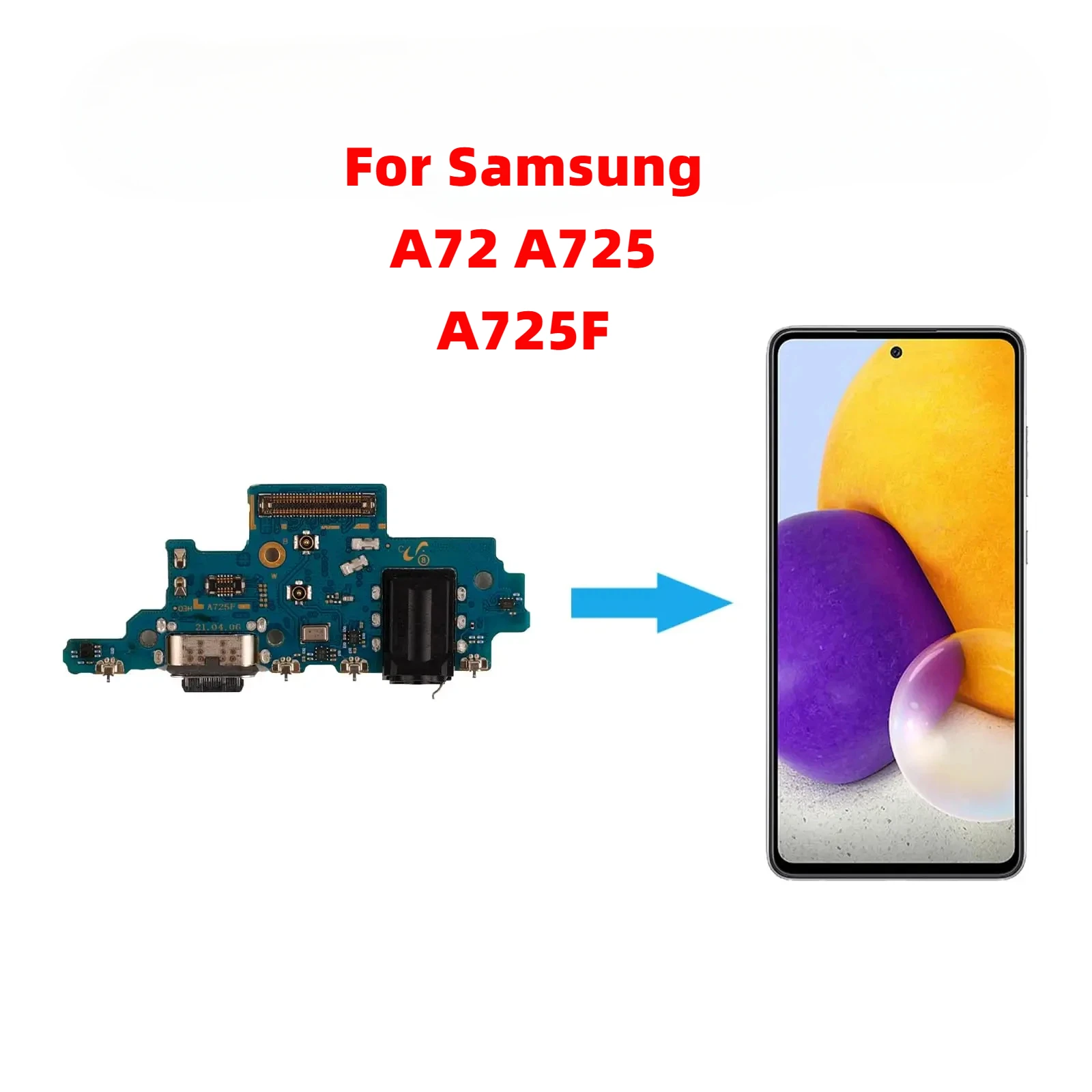 Charger Board flex For Samsung A72 A725 A725F USB Port Connector Dock Charging Cable