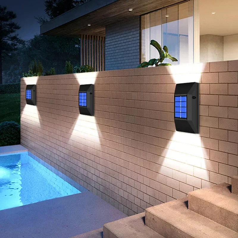 

Solar Powered Up and Down Luminous Wall Lamps Outdoor Landscape Courtyard Waterproof IP65 Atmosphere Decoration Terrace Lights