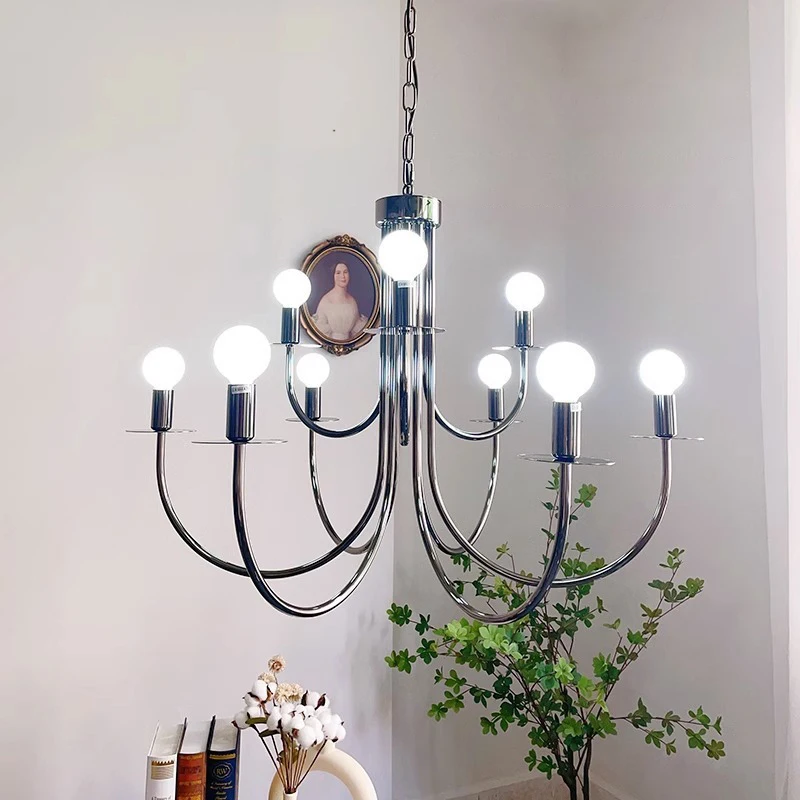 SANDYHA الرجعية الثريات الصناعية الفرنسية الشمال نمط مصمم قلادة أضواء لغرفة الطعام غرفة المعيشة غرفة نوم LED