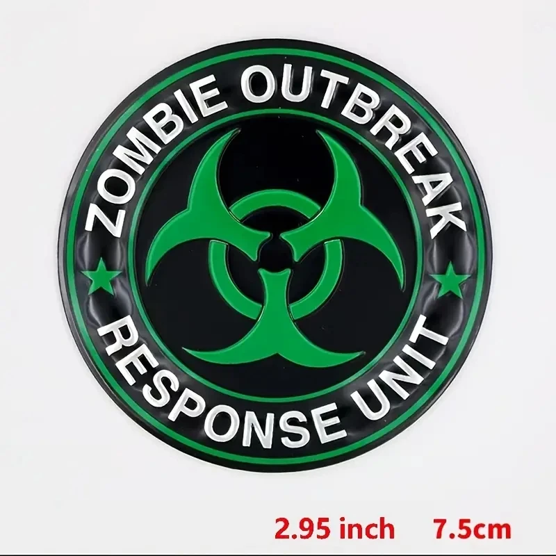 2pcs Nuclear Radiation Biohazard Biochemistry Metal Sticker Emblem For All Car Bike Motobike Accessories