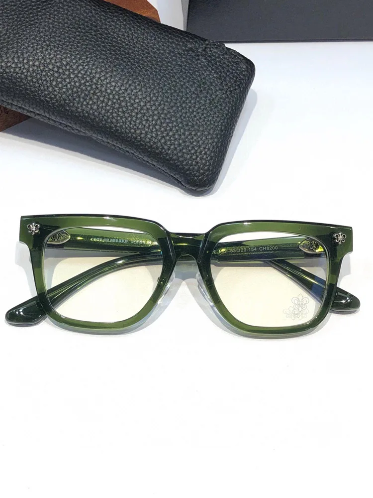 The new vintage frame plate handmade punk trend CH8200 men and women universal prescription glasses