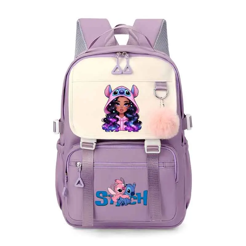 Lilo & Stitch Schult aschen High School Schüler Rucksack weibliche Multi-Pocket-Kapazität Junior High School Laptop Mochila Escolar