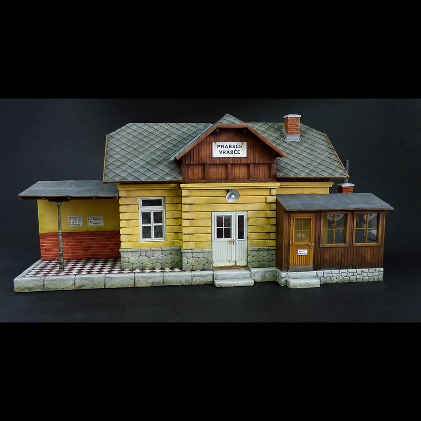 

Unassambled 1/35 MODERN Railway station and accessories Resin figure miniature model kits Unpainted