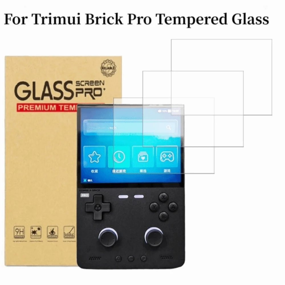 New HD Tempered Glass 9H Anti Reflective Screen Protector Anti Scratch Protective Film for Trimui Brick Pro Game Console