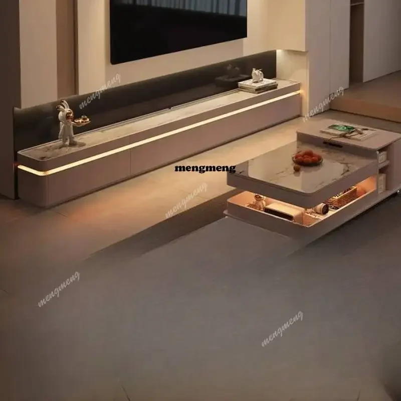 Best seller Light luxury Floor-to-ceiling TV cabinet Modern simple light luxury high-end TV cabinet