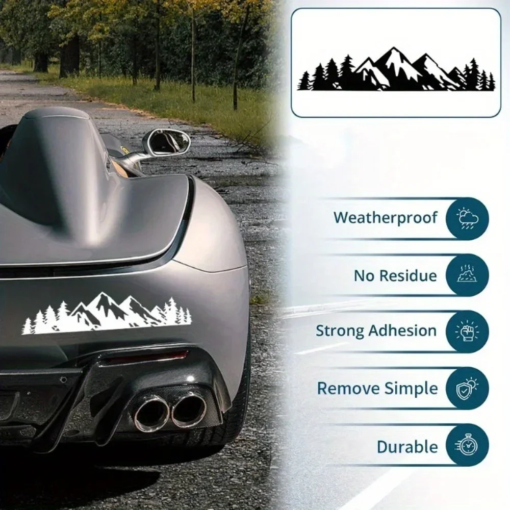 1 قطعة مظهر جبل الثلج الغابات ملصقات السيارات ملصقات شخصية سيارة موضة أعواد تزيين اكسسوارات الديكور